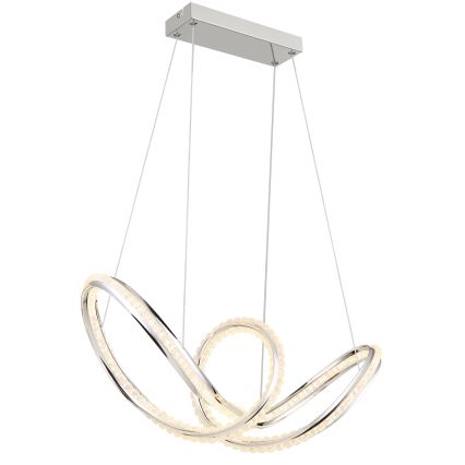 Globo - LED dimmelhető függeszték kábellel LED/45W/230V 2700-6000K fényes króm + távirányító