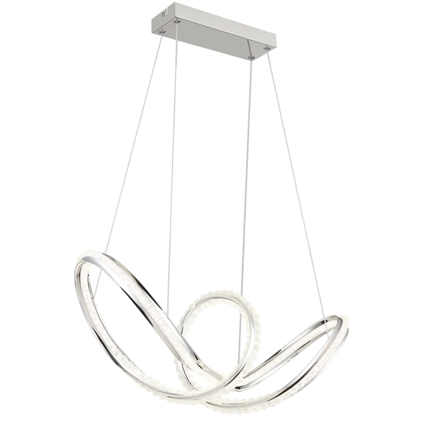 Globo - LED dimmelhető függeszték kábellel LED/45W/230V 2700-6000K fényes króm + távirányító