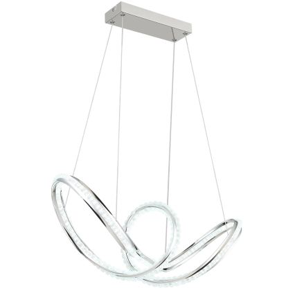 Globo - LED dimmelhető függeszték kábellel LED/45W/230V 2700-6000K fényes króm + távirányító