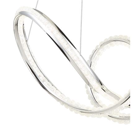 Globo - LED dimmelhető függeszték kábellel LED/45W/230V 2700-6000K fényes króm + távirányító