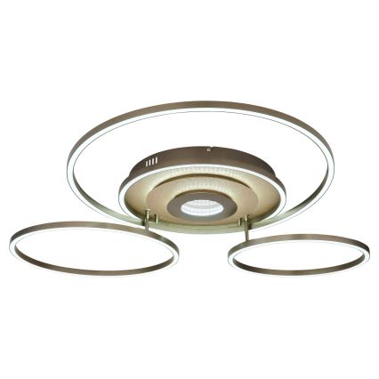 Globo - LED Dimmelhető mennyezeti lámpatest LED/60W/230V 2700-6500K 80,8x99,2 cm sárgaréz + távirányító