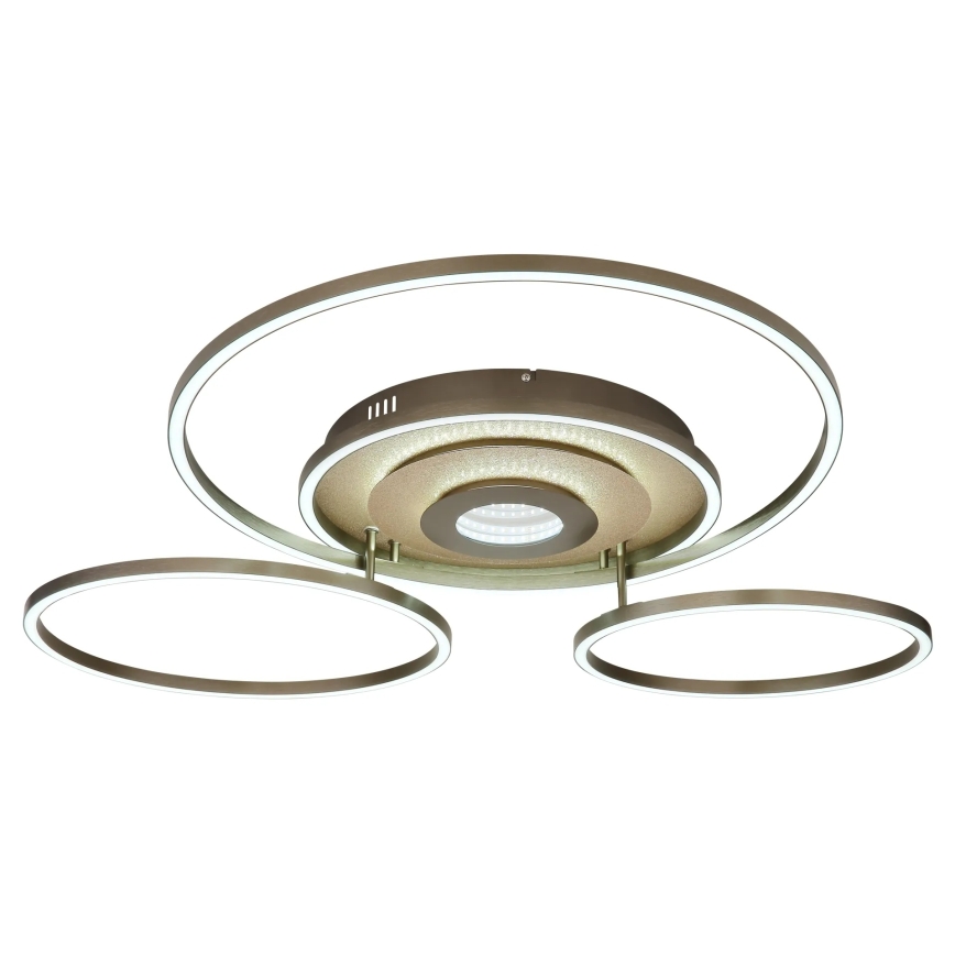 Globo - LED Dimmelhető mennyezeti lámpatest LED/60W/230V 2700-6500K 80,8x99,2 cm sárgaréz + távirányító