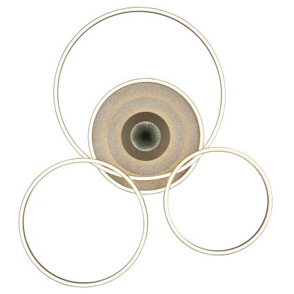 Globo - LED Dimmelhető mennyezeti lámpatest LED/60W/230V 2700-6500K 80,8x99,2 cm sárgaréz + távirányító