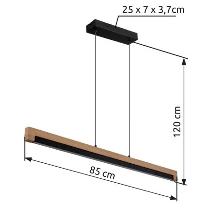 Globo - LED Csillár zsinóron LED/24W/230V