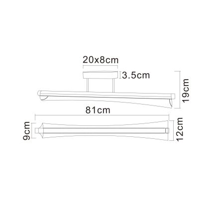 Globo - LED csillár rúdon LED/28W/230V 2700/4000/6000K