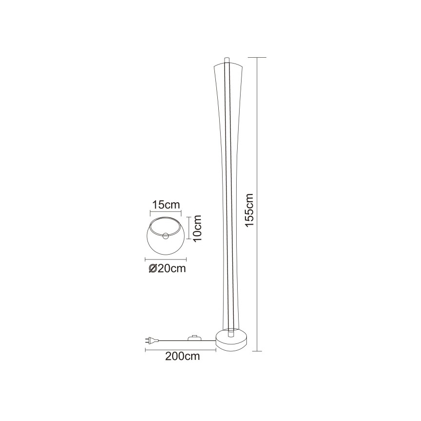 Globo - LED állólámpa LED/48W/230V 2700/4000/6000K