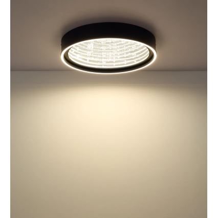 Globo - LED fényerőszabályozható mennyezeti lámpa LED/40W/230V 2700-6500K átm. 51,5 cm fekete + távirányító