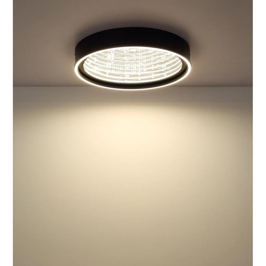 Globo - LED fényerőszabályozható mennyezeti lámpa LED/40W/230V 2700-6500K átm. 51,5 cm fekete + távirányító