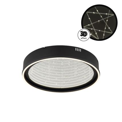 Globo - LED fényerőszabályozható mennyezeti lámpa LED/40W/230V 2700-6500K átm. 51,5 cm fekete + távirányító