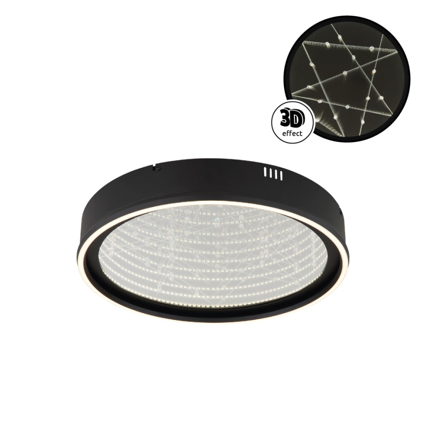 Globo - LED fényerőszabályozható mennyezeti lámpa LED/40W/230V 2700-6500K átm. 51,5 cm fekete + távirányító
