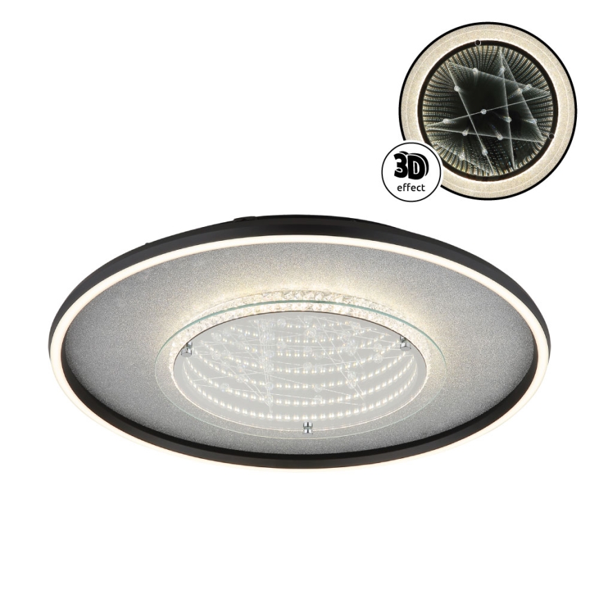 Globo - LED mennyezeti lámpa LED/40W/230V 3000/4000/6000K átm. 51,5 cm fekete