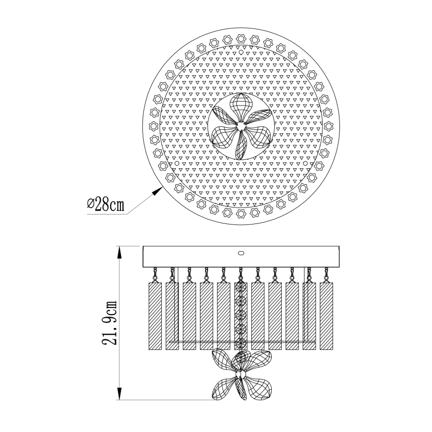 Globo - LED Mennyezeti lámpa LED/12W/230V