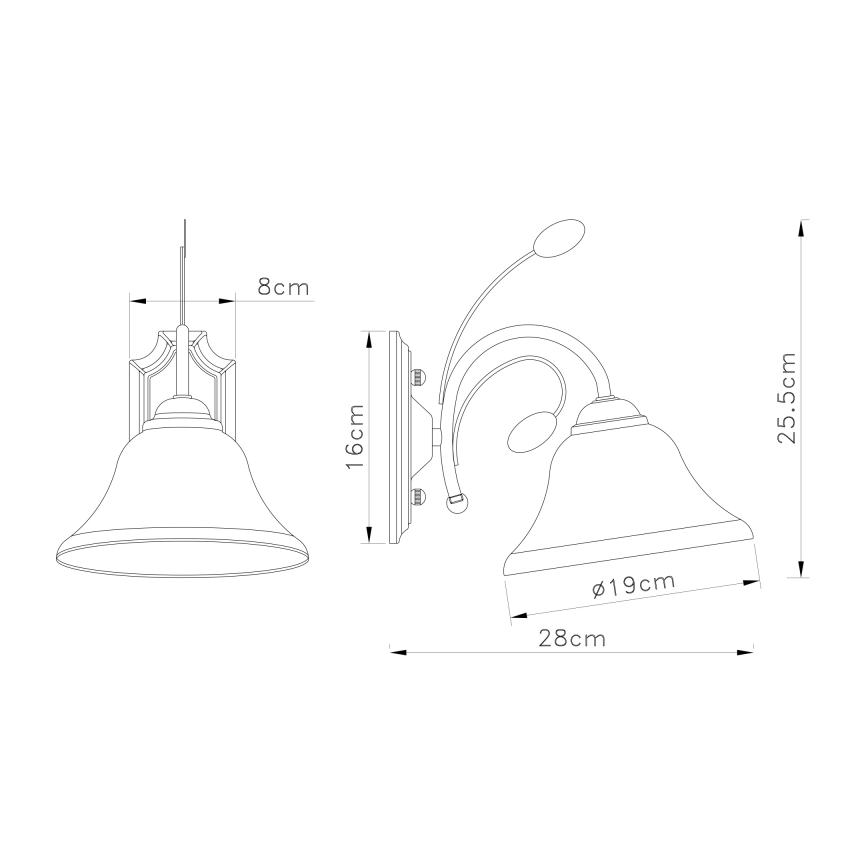 Globo - Fali lámpa 1xE27/60W/230V