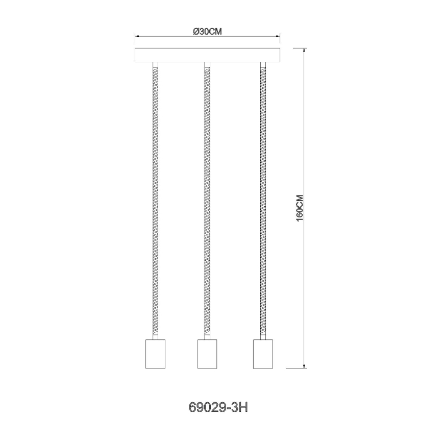 Globo - Csillár zsinóron 3xE27/60W/230V pók