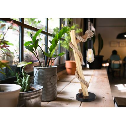 Globo - Asztali lámpa 1xE27/60W/230V bükkfa