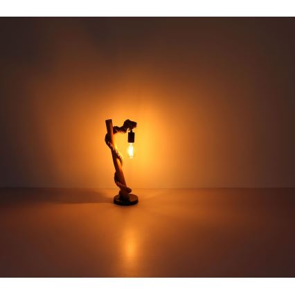 Globo - Asztali lámpa 1xE27/60W/230V bükkfa