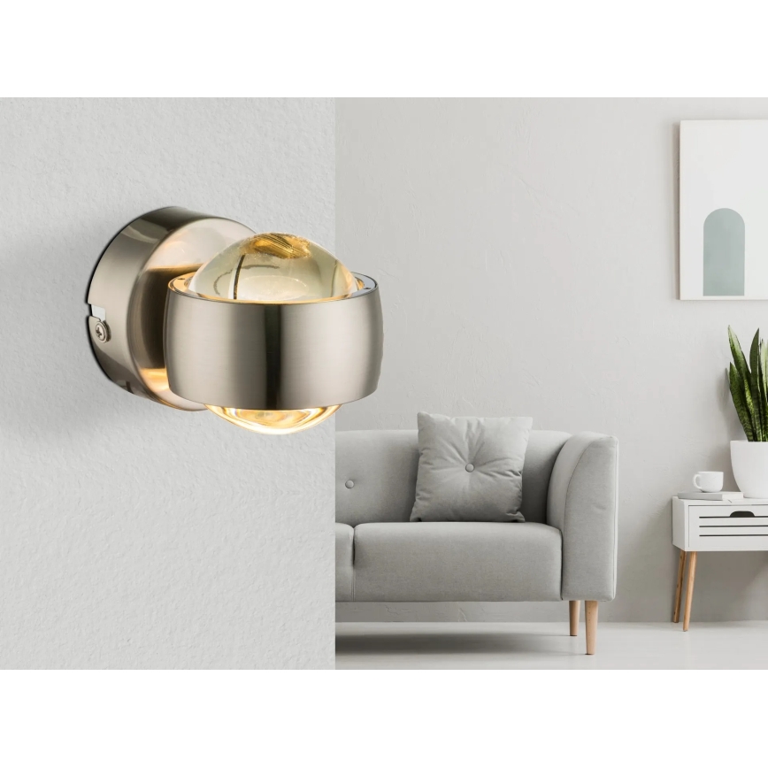 Globo - LED fali lámpa LED/7W/230V 3000K matt króm