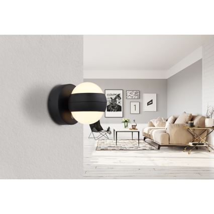 Globo - LED tölthető, érintésvezérelt, falra szerelhető dimmelhető lámpa LED/1,4W/5V 1800 mAh fekete