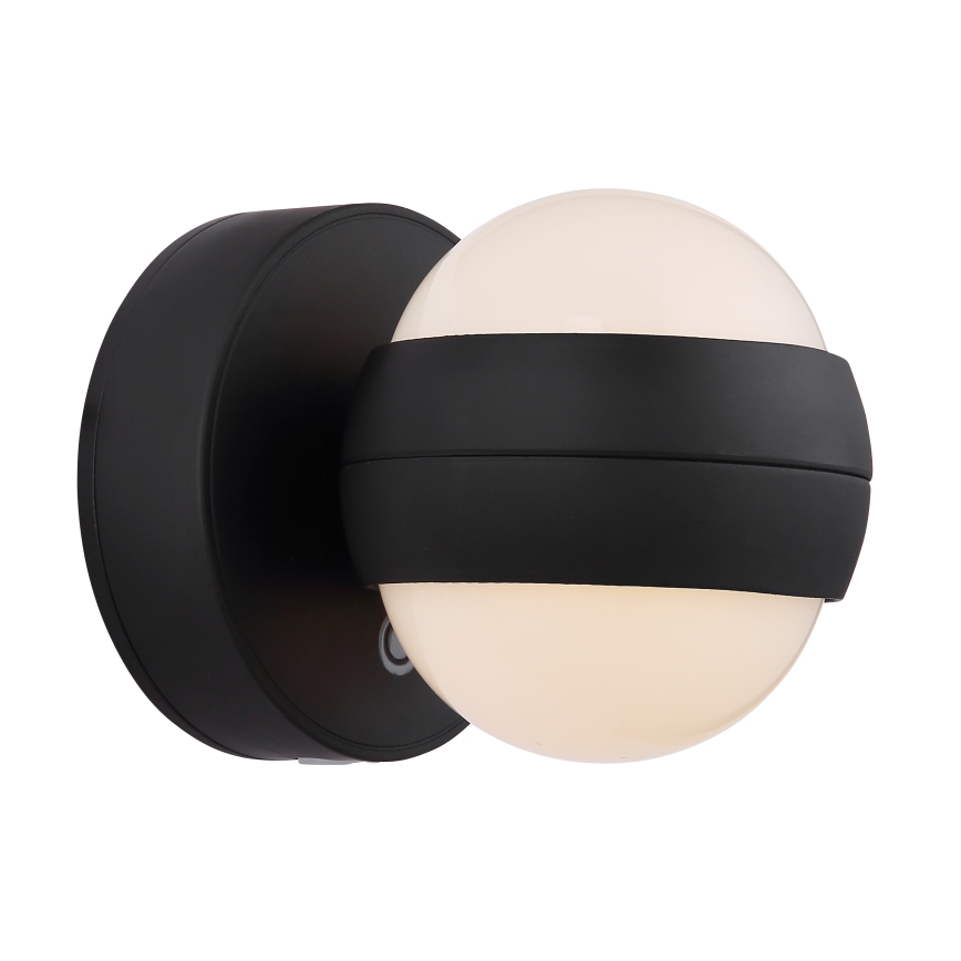 Globo - LED tölthető, érintésvezérelt, falra szerelhető dimmelhető lámpa LED/1,4W/5V 1800 mAh fekete