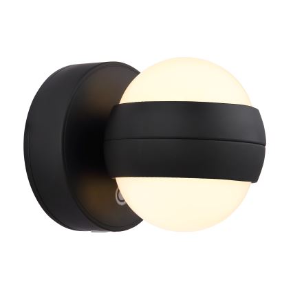 Globo - LED tölthető, érintésvezérelt, falra szerelhető dimmelhető lámpa LED/1,4W/5V 1800 mAh fekete