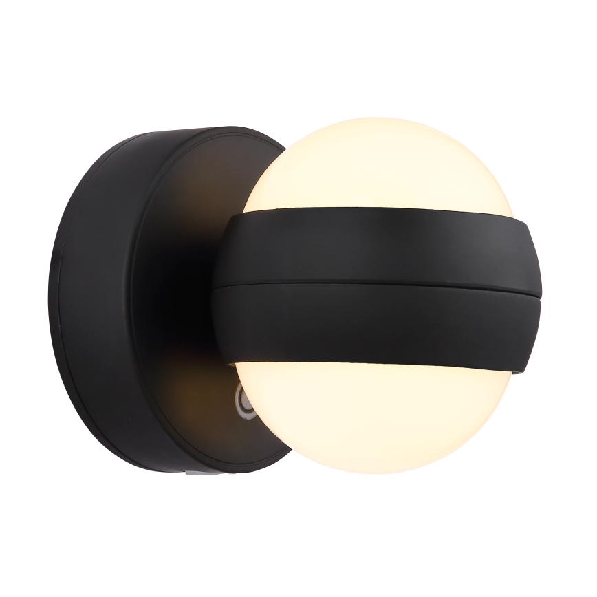 Globo - LED tölthető, érintésvezérelt, falra szerelhető dimmelhető lámpa LED/1,4W/5V 1800 mAh fekete