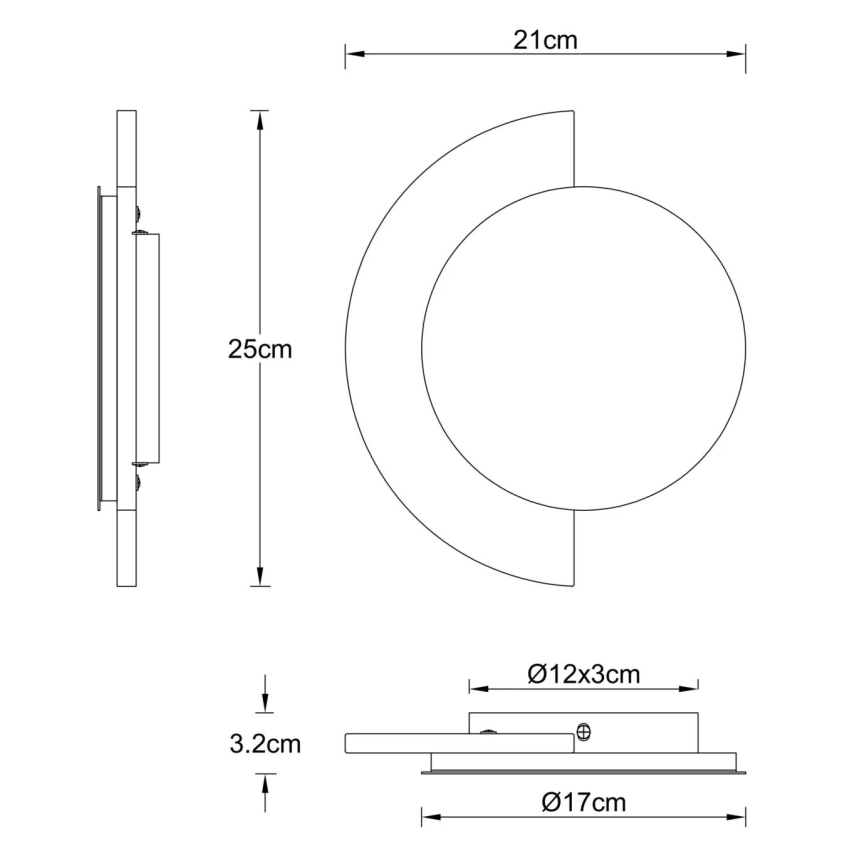 Globo - LED fali lámpa LED/12W/230V 3000K