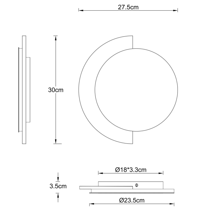 Globo - LED fali lámpatest LED/14W/230V 3000K
