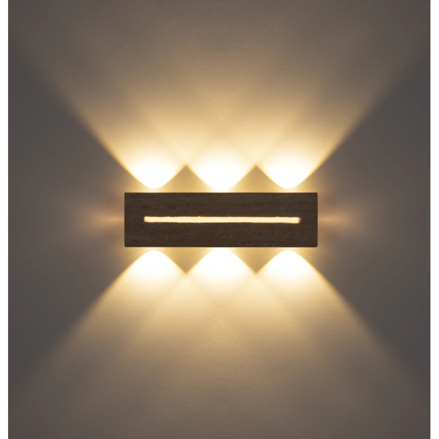 Globo - LED fali lámpa LED/17W/230V 3000K 40 cm travertin