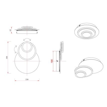 Globo - LED mennyezeti lámpa LED/20W/230V 3000K