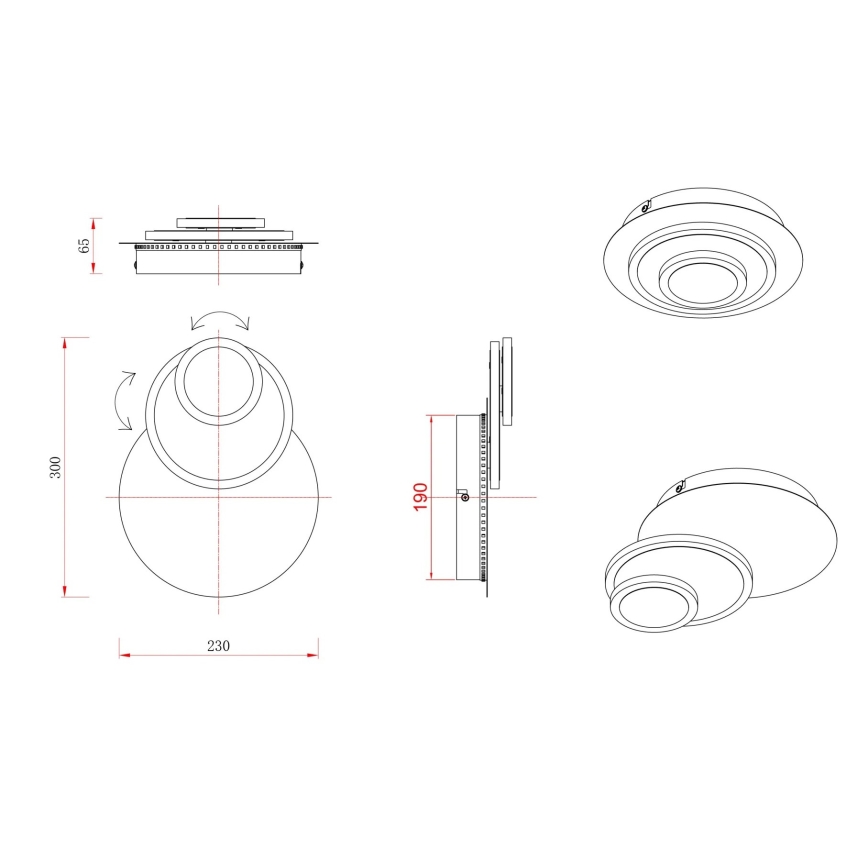 Globo - LED mennyezeti lámpa LED/20W/230V 3000K