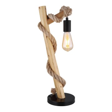 Globo - Asztali lámpa 1xE27/60W/230V bükkfa