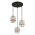 Globo - Csillár kábellel 3xE27/40W/230V travertin
