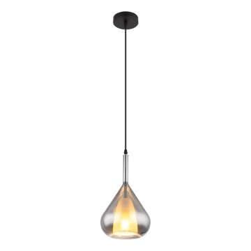 Globo - Csillár zsinóron 1xE27/60W/230V átm. 20 cm fekete