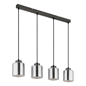 Globo - Csillár zsinóron 4xE27/60W/230V fényezett króm