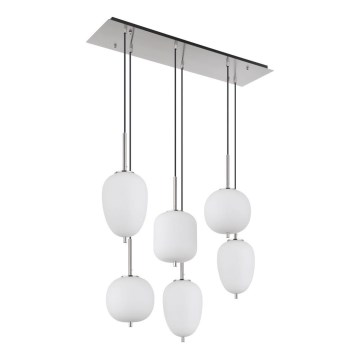 Globo - Csillár zsinóron 6xE14/40W/230V fényezett króm