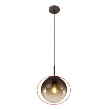 Globo - Csillárhoz tartalék búra, átmérő 20 cm, füstös barna
