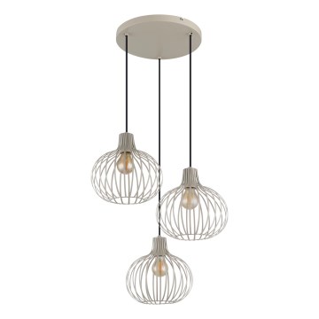 Globo - Drótköteles csillár 3xE27/40W/230V bézs