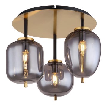 Globo - Fali mennyezeti lámpa 3xE14/40W/230V réz