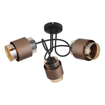 Globo - Felületre szerelhető csillár 3xE27/40W/230V fekete/bronzos