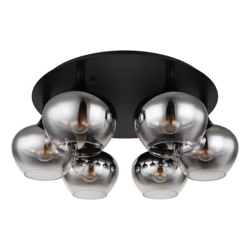 Globo - Felületre szerelhető csillár 6xE27/40W/230V Ø 65 cm fekete