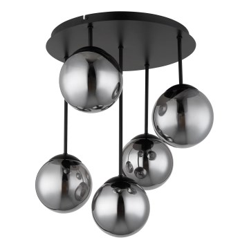 Globo - Felületre szerelt mennyezeti csillár 5xE14/25W/230V fekete