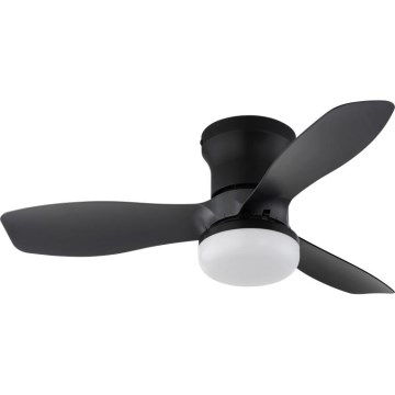 Globo - Fényerőszabályozható mennyezeti ventilátor LED/15W/230V 2700-6500K fekete + távirányító