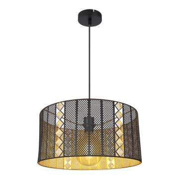 Globo - Függeszték kábellel 1xE27/60W/230V arany/fekete