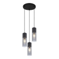 Globo - Függeszték kábelre 3xE27/25W/230V átm. 30 cm fekete