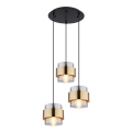 Globo - Függeszték kábelre 3xE27/60W/230V fekete/sárgaréz