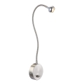 Globo - hajlítható LED olvasólámpa LED/3W/230V, fényes króm