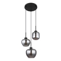 Globo - Kábelcsillár 3xE27/40W/230V fekete