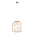 Globo - Kábeles függőlámpa 1xE27/40W/230V Ø 35 cm bézs/fehér