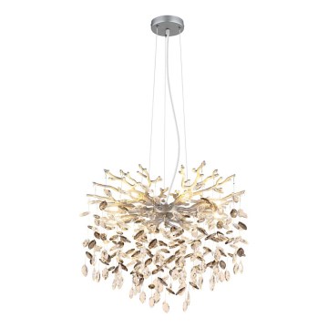 Globo - Kábellel függesztett csillár 8xE14/40W/230V ezüstszínű