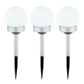 Globo - KÉSZLET 3x LED Napelemes lámpa LED/0,06W/3V 4000K átm. 10 cm IP44